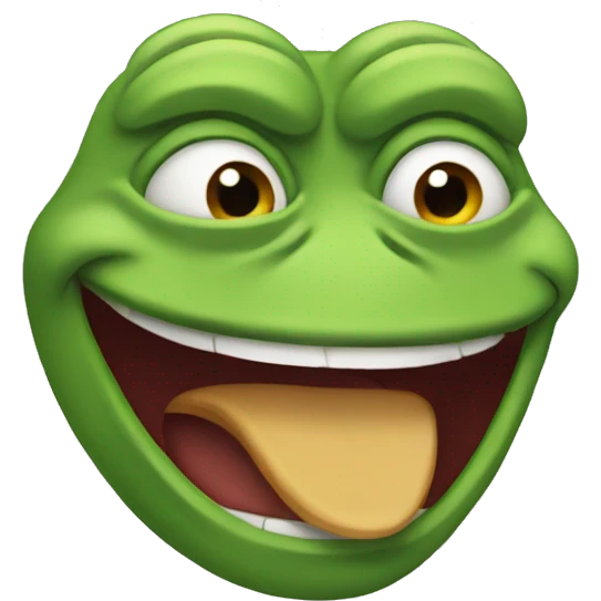 Pepe laughing hard emoji