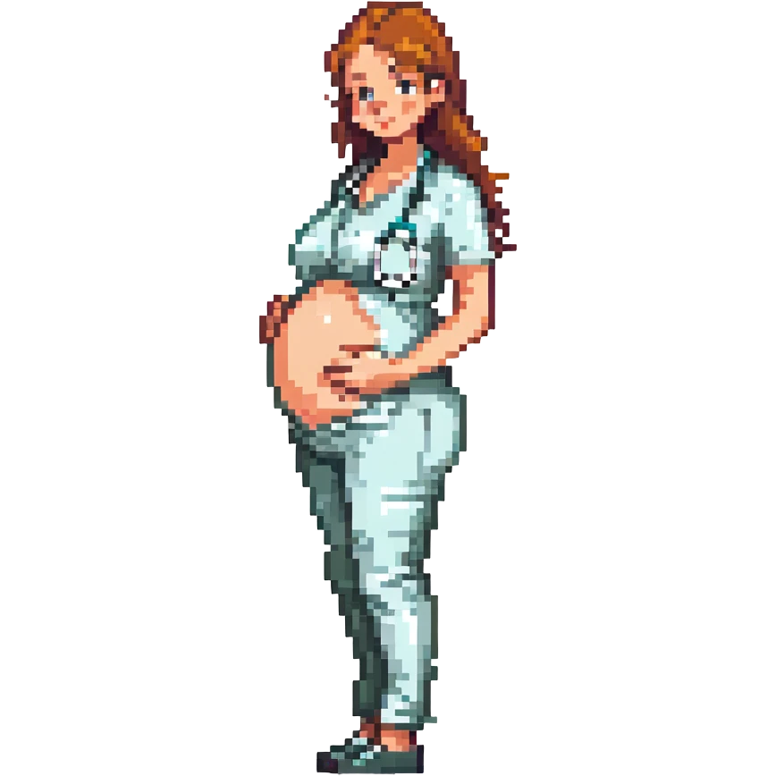 A pregnant belly with a stethoscope emoji