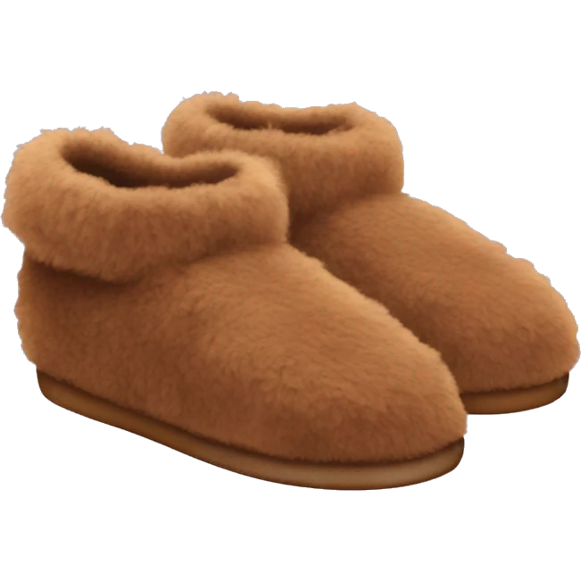 Brown fluffy slippers emoji