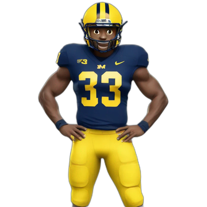 university of michigan football player emoji