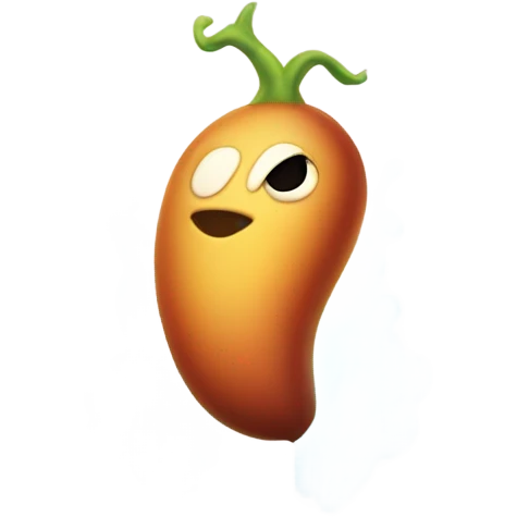A bean farting emoji
