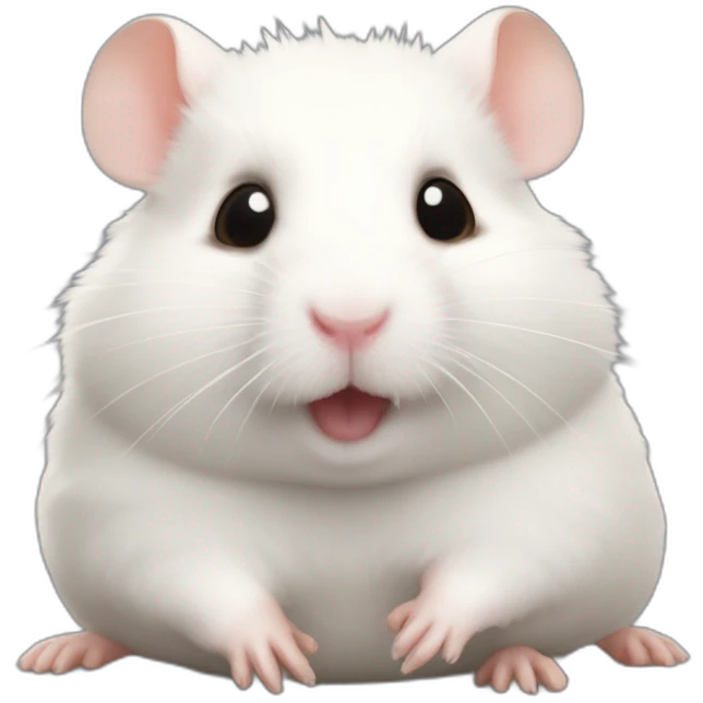 Hamster jangalian white cute emoji