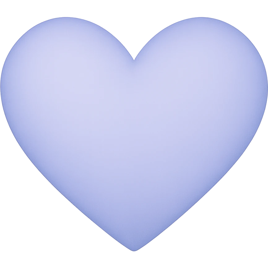 heart with a soft periwinkle gradient, digital illustration, no background emoji