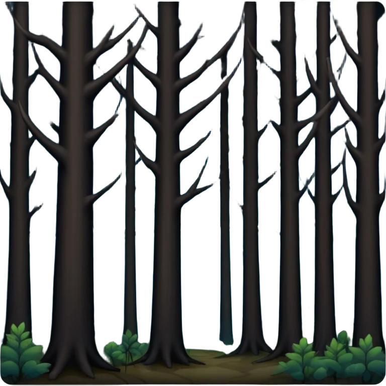 dark forest at night emoji