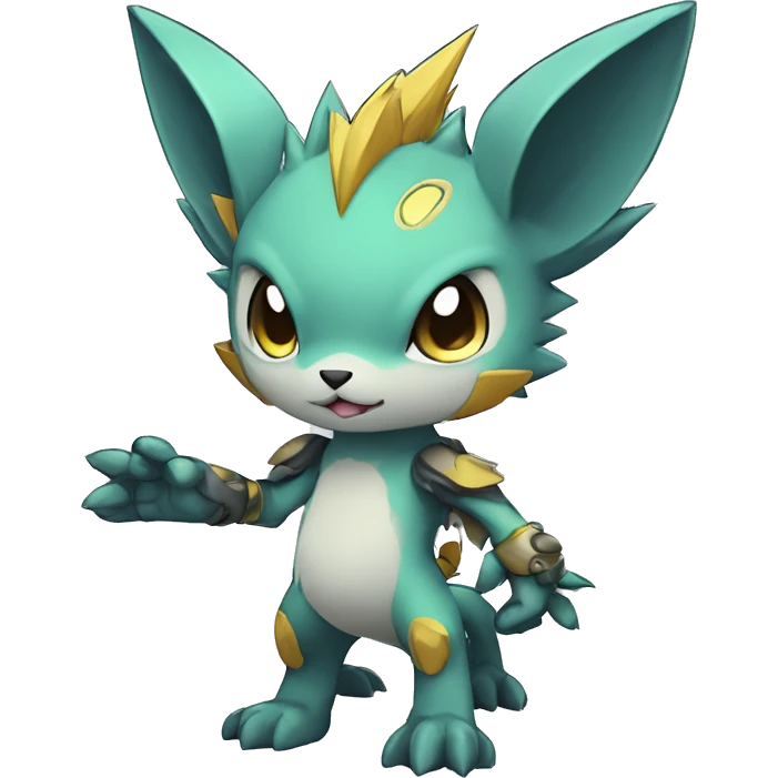 cute cool edgy sharp magical punk Digimon-Fakemon-animal full body emoji