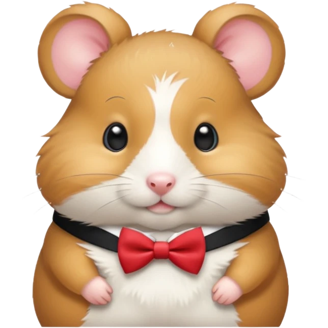 hamster with a   bow tie emoji