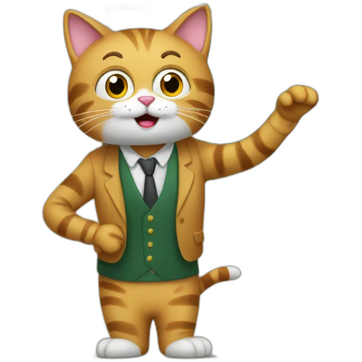 cat animal teacher giving lesson in front of class emoji