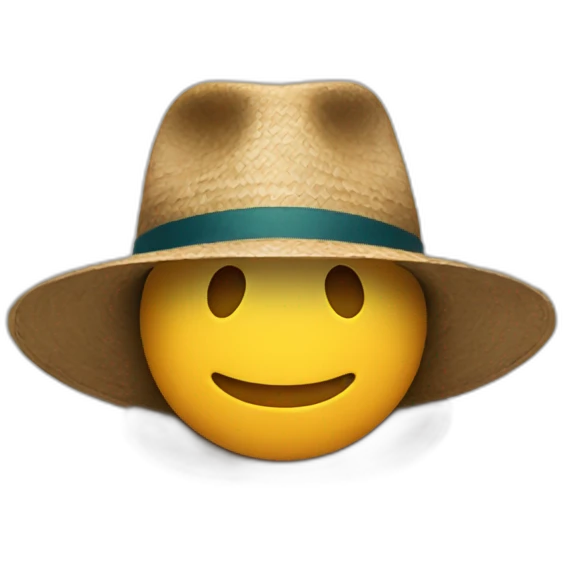 Chat avec un chapeau emoji