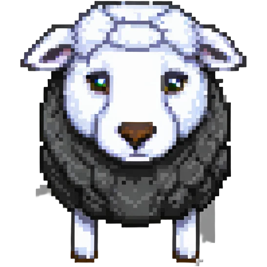 square Minecraft sheep emoji