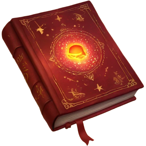 red magical book emoji