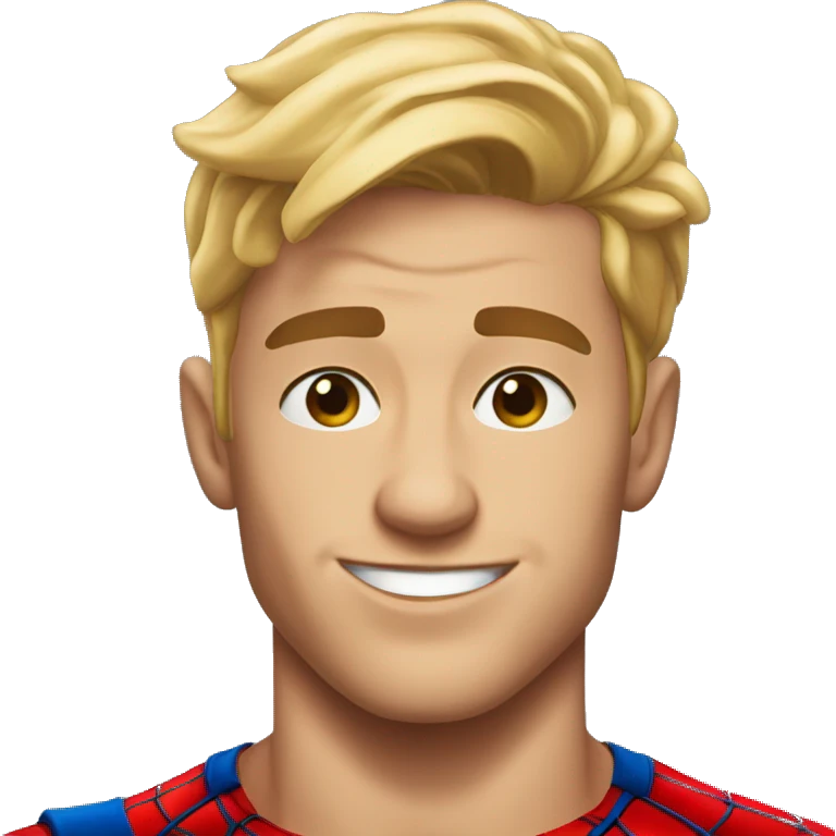 handsome blonde 26 year old spiderman emoji