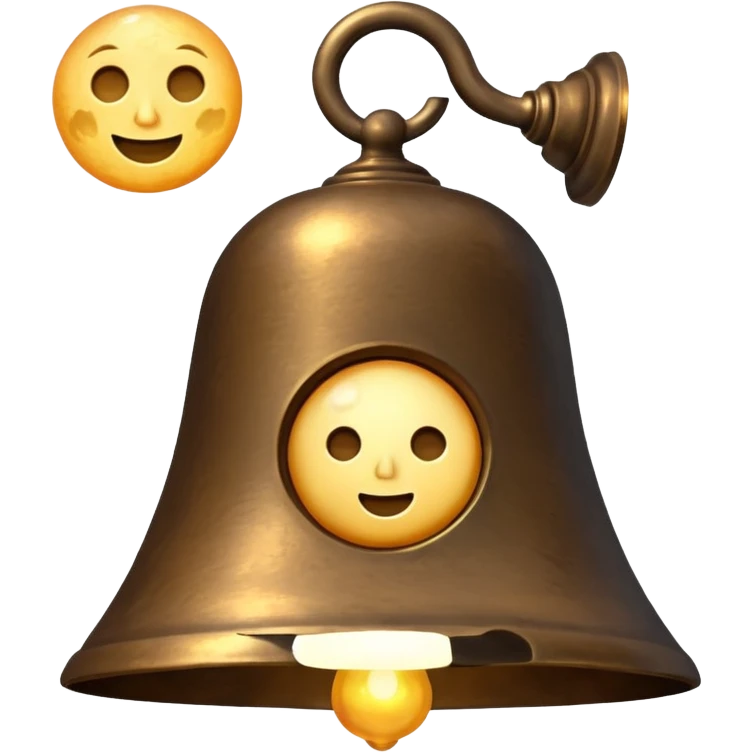 the midnight bell with moon at the back emoji