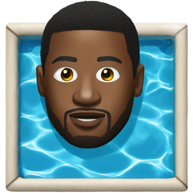 Meek mill rapper in a pool emoji
