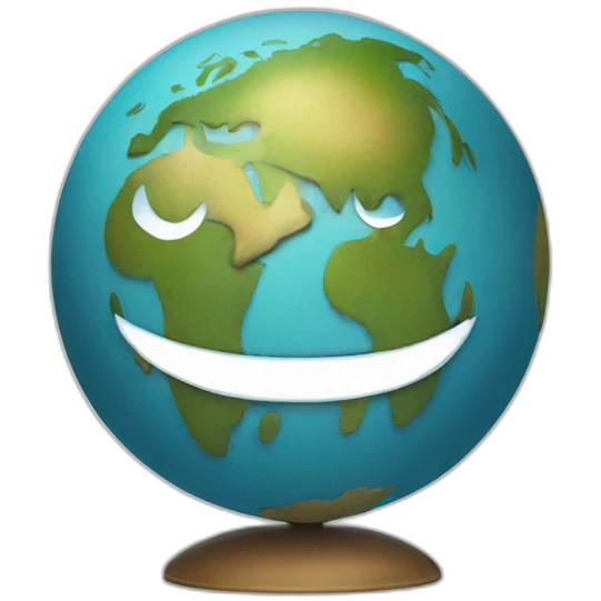 A smiling globe emoji