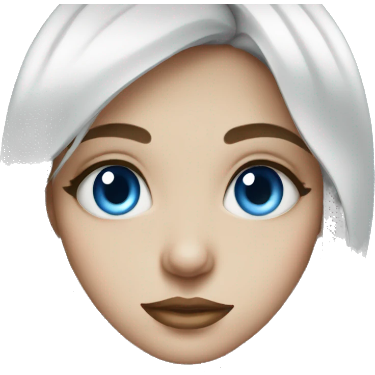 blue eye girl portrait  emoji