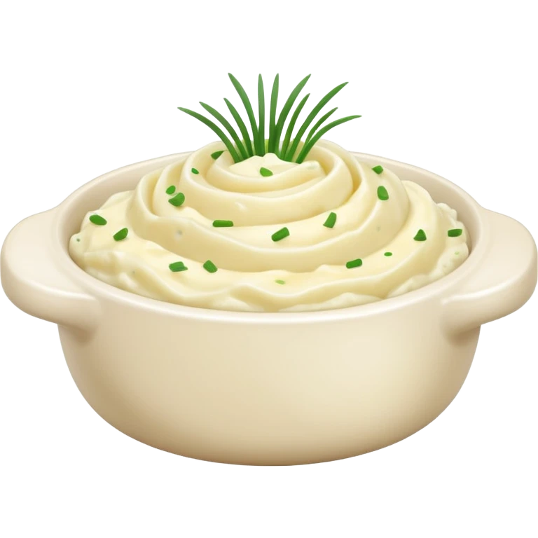 mashed potatoes with chives sprinkled emoji