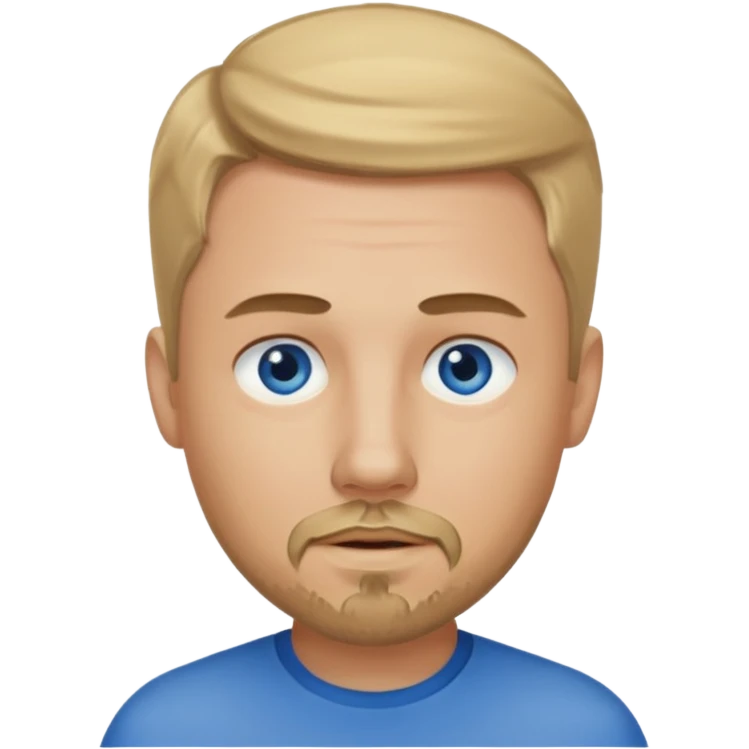 Dirty blonde guy with a small goatee emoji