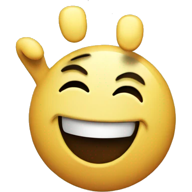 cool smiley pointing to left emoji