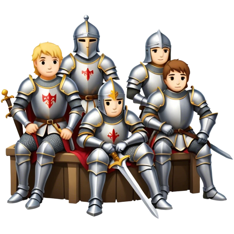 Knights and resting emoji