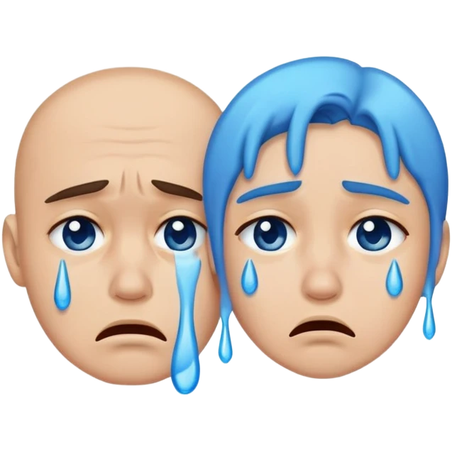couple crying a lot😭😭😭😭😭 add blue tears  emoji