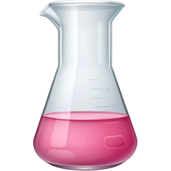 matraz con líquido rosa emoji