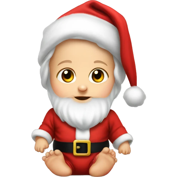 Baby with Santa custume emoji