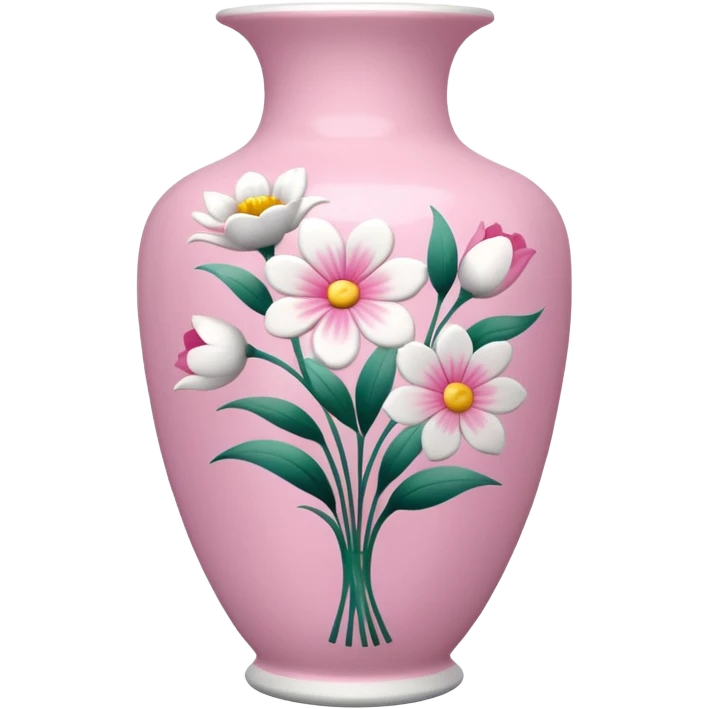 pink and white porcelain with flowers  emoji