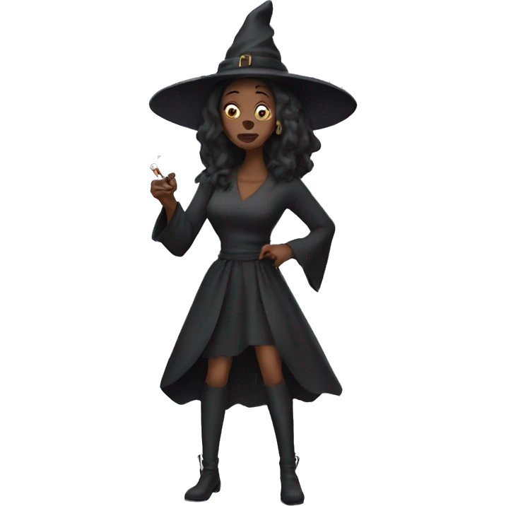 witch with cig emoji