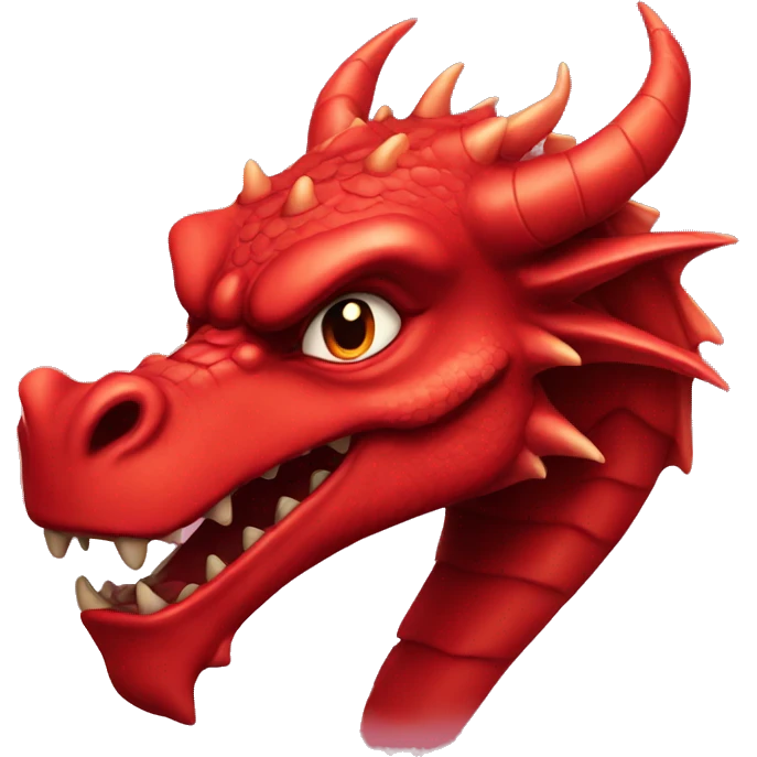 an evil red dragon emoji