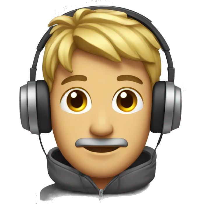 Man headphones laptop  emoji