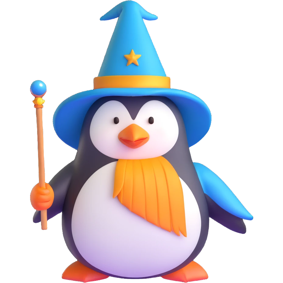 penguin wizard emoji
