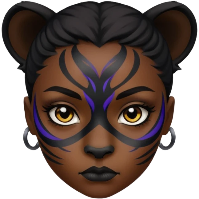 Black girl animal pantera emoji
