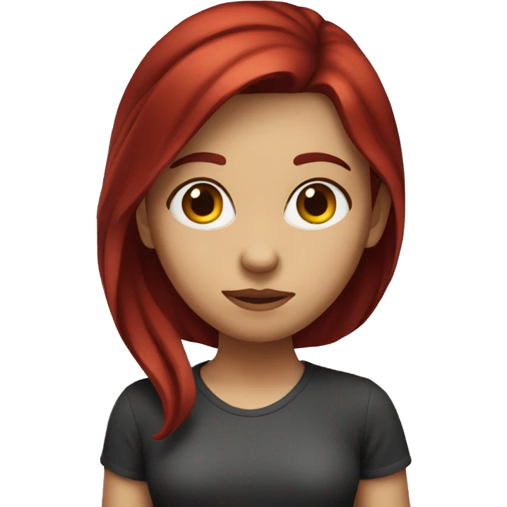 dark red hair girl  emoji
