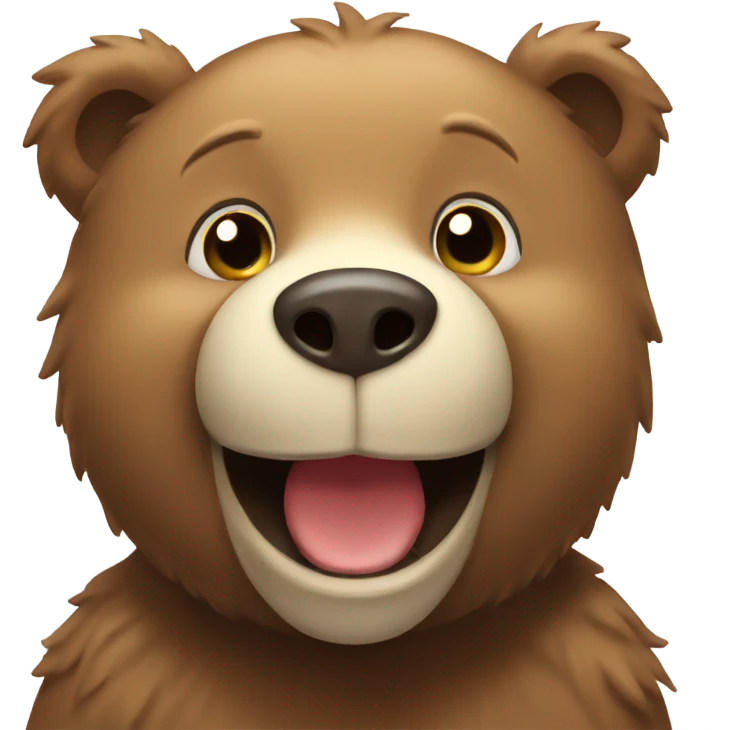 very happy bear emoji