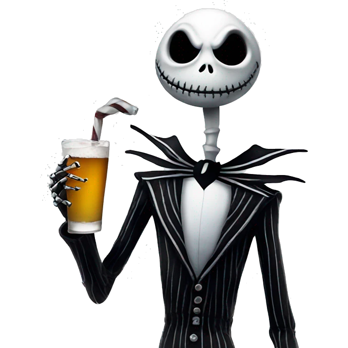 Jack skellington drinking  emoji