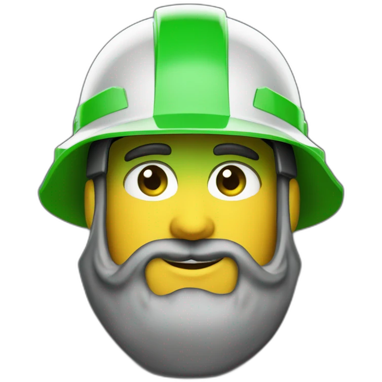 Cedric blanchard TISSEO CONSTRUCTION HELMET and 3 day beard and green eyes emoji