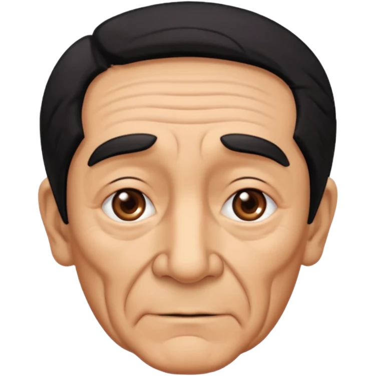Old man with black hair and eyes but handsome emoji