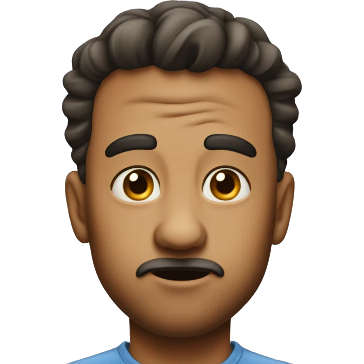 a suprised man with his nosetrils big emoji