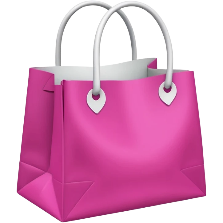 bolsa de papel fucsia con asas blancas y en el centro de la bolsa la palabra DRUNI en color blanco emoji