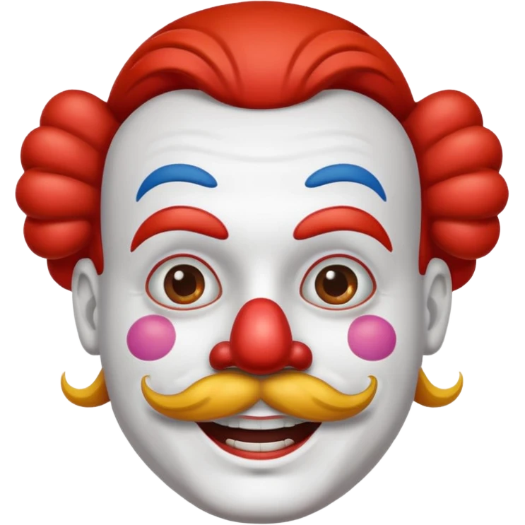 clowns with mustache emoji
