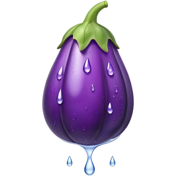 Dripping eggplant emoji