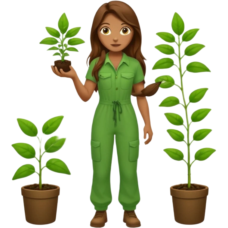 female hero for sustainability full body emoji