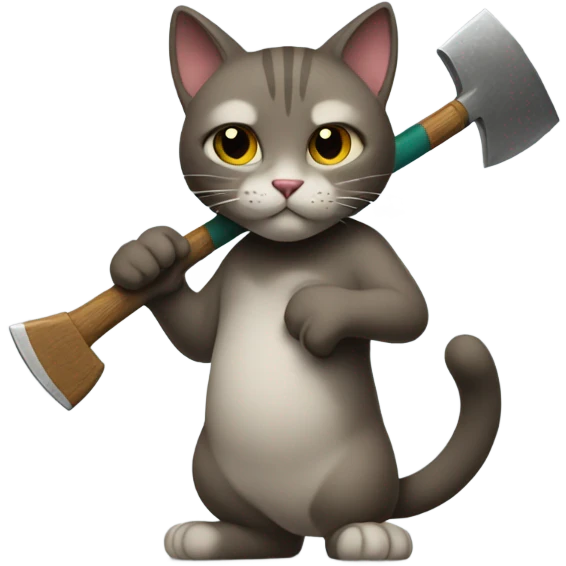 cat with axe emoji