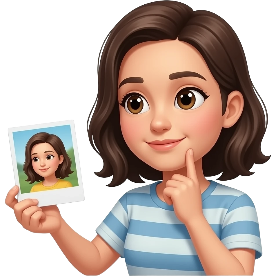 Apni real pic per Kisi Ko soch rahe ho vah wali image emoji