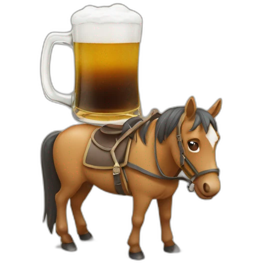 Mañana cerveza y cabalgata emoji