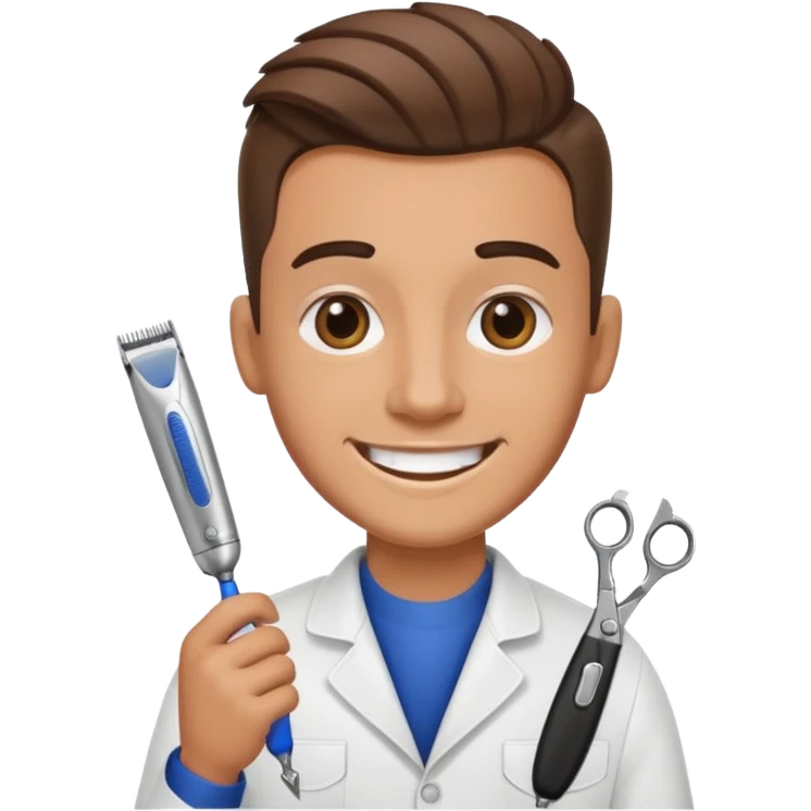 barber with clipper emoji