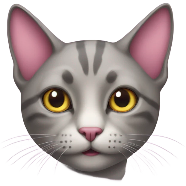 Cat with pink eyes  emoji