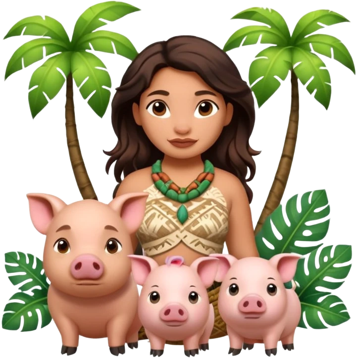 Moana and pua  emoji