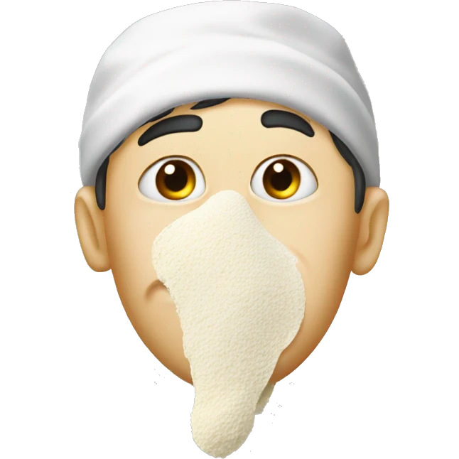 Nose sniffing flour emoji