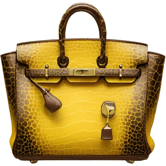 Birkin bag yellow  emoji